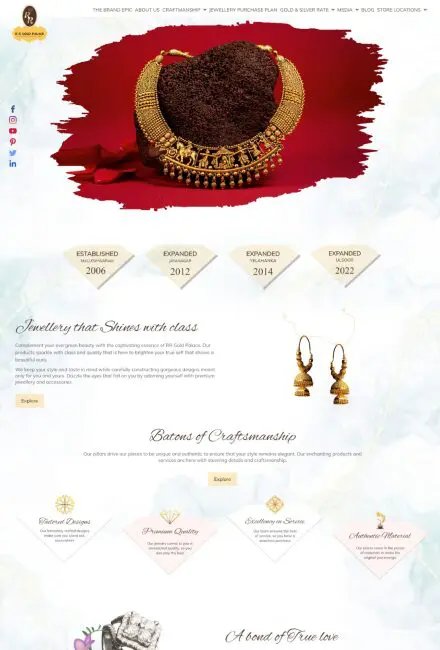 Rr Gold Palace Website Design