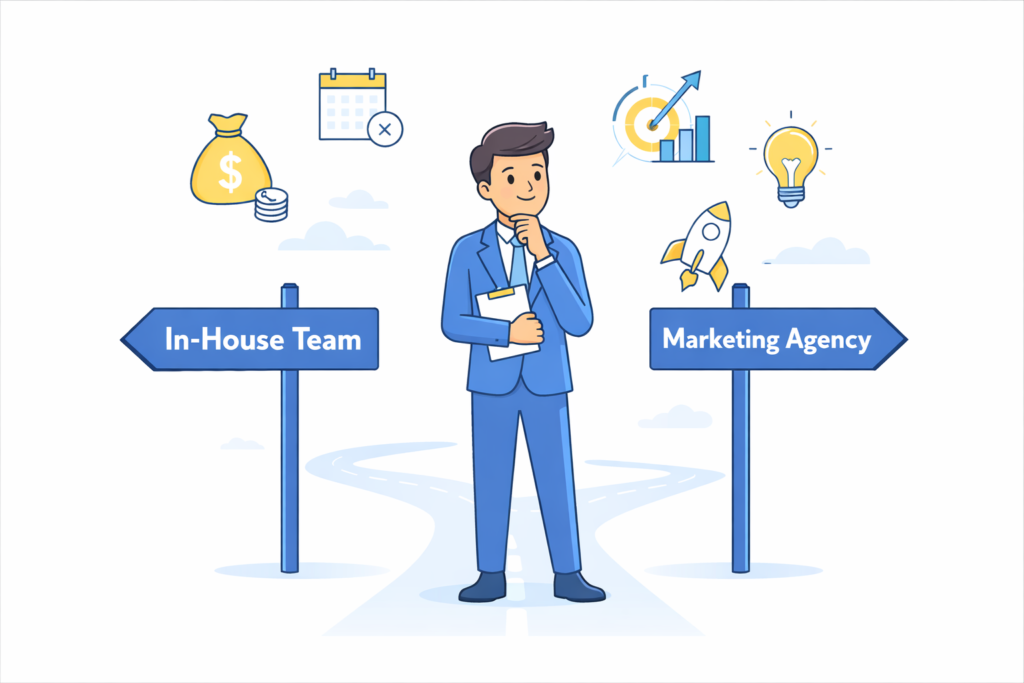 In-House Marketing Team Vs Digital Marketing Agency - Which Is Better For Your Business? 3 Choosing Between In House And Agency